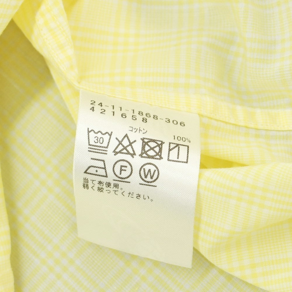 [Used] Brilla per il gusto Cotton Tab Collar Dress Shirt Yellow x White [Size 38] [YEL] [S/S/A/W] [Condition Rank B] ​​[Men&