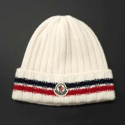 【中古】モンクレール MONCLER ミドルゲージウール ニットキャップ オフホワイトxレッド×ダークネイビー【 状態ランクB 】【 メンズ 】
[BPD]