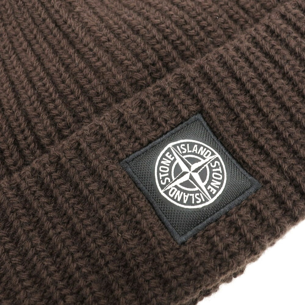 【中古】ストーンアイランド STONE ISLAND ミドルゲージウール ニットキャップ ダークブラウン【 状態ランクB 】【 メンズ 】