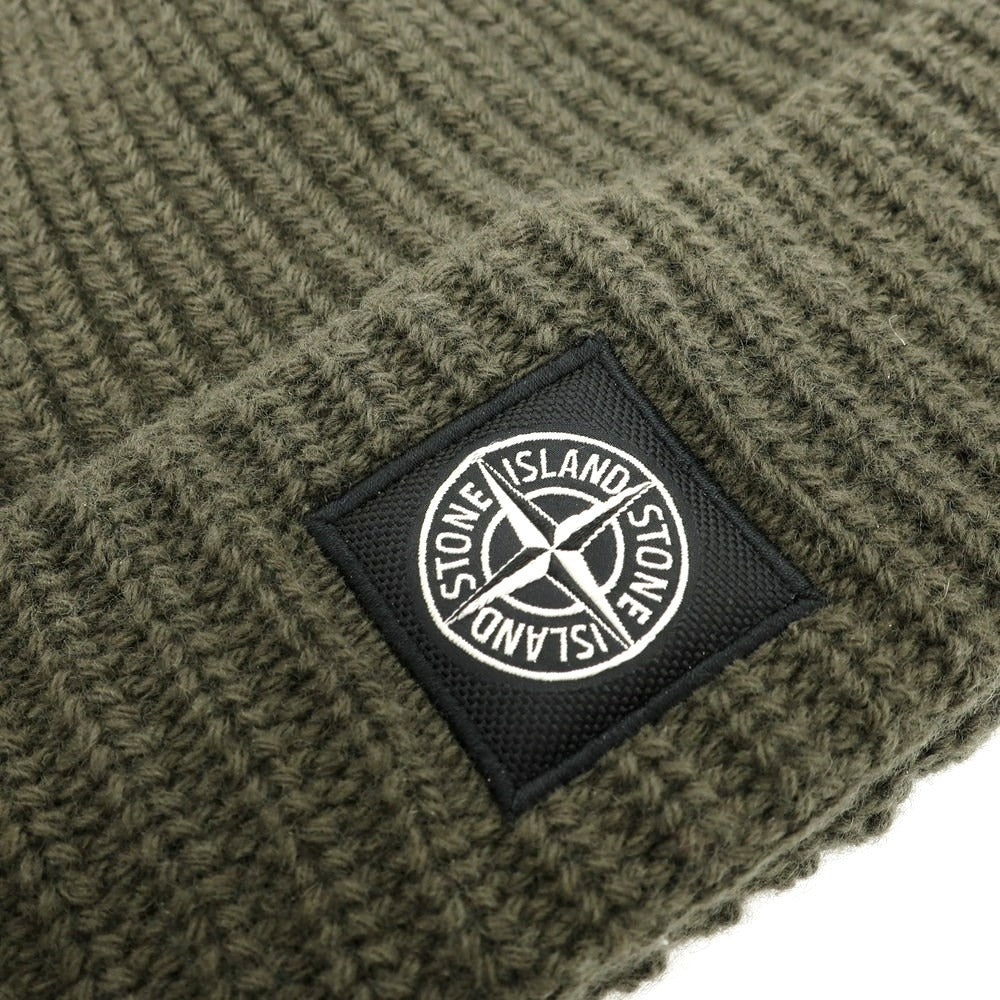 【中古】ストーンアイランド STONE ISLAND ミドルゲージウール ニットキャップ オリーブ【 状態ランクB 】【 メンズ 】