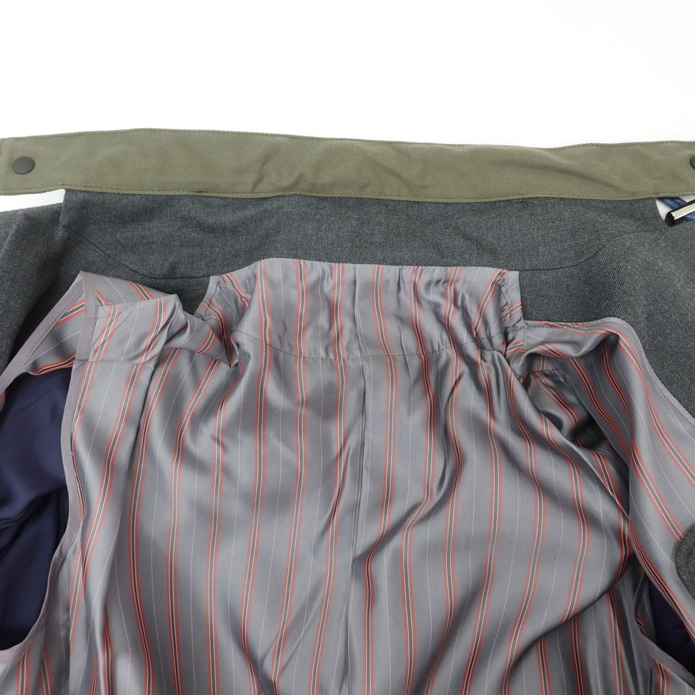 [Used] Sacai polyester wool layered casual jacket, grey [3] [Condition rank B] ​​[Men&