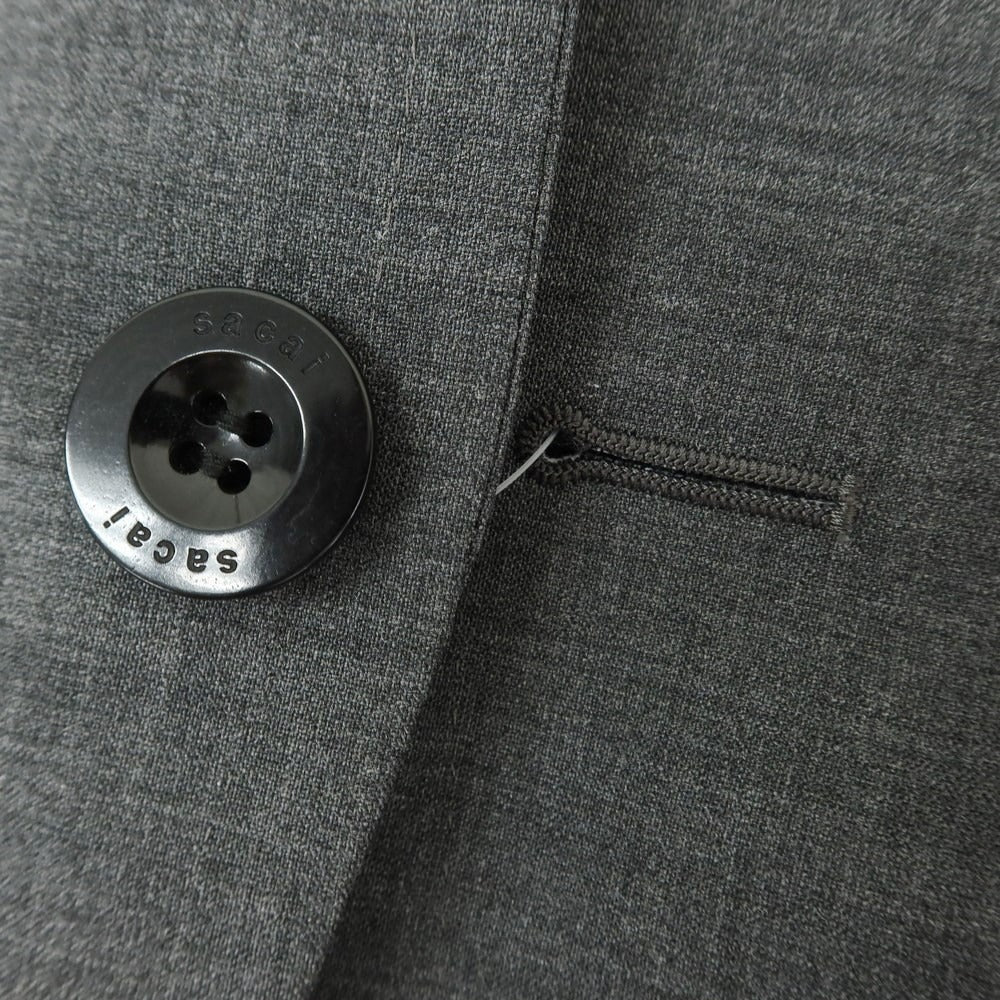 [Used] Sacai polyester wool layered casual jacket, grey [3] [Condition rank B] ​​[Men&