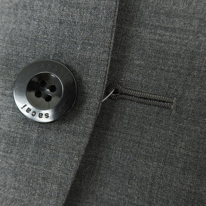 [Used] Sacai polyester wool layered casual jacket, grey [3] [Condition rank B] ​​[Men&