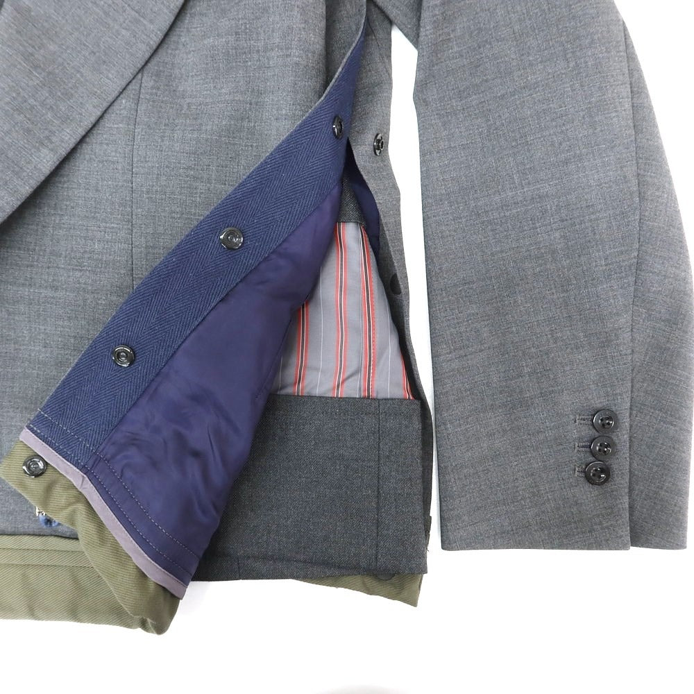 [Used] Sacai polyester wool layered casual jacket, grey [3] [Condition rank B] ​​[Men&