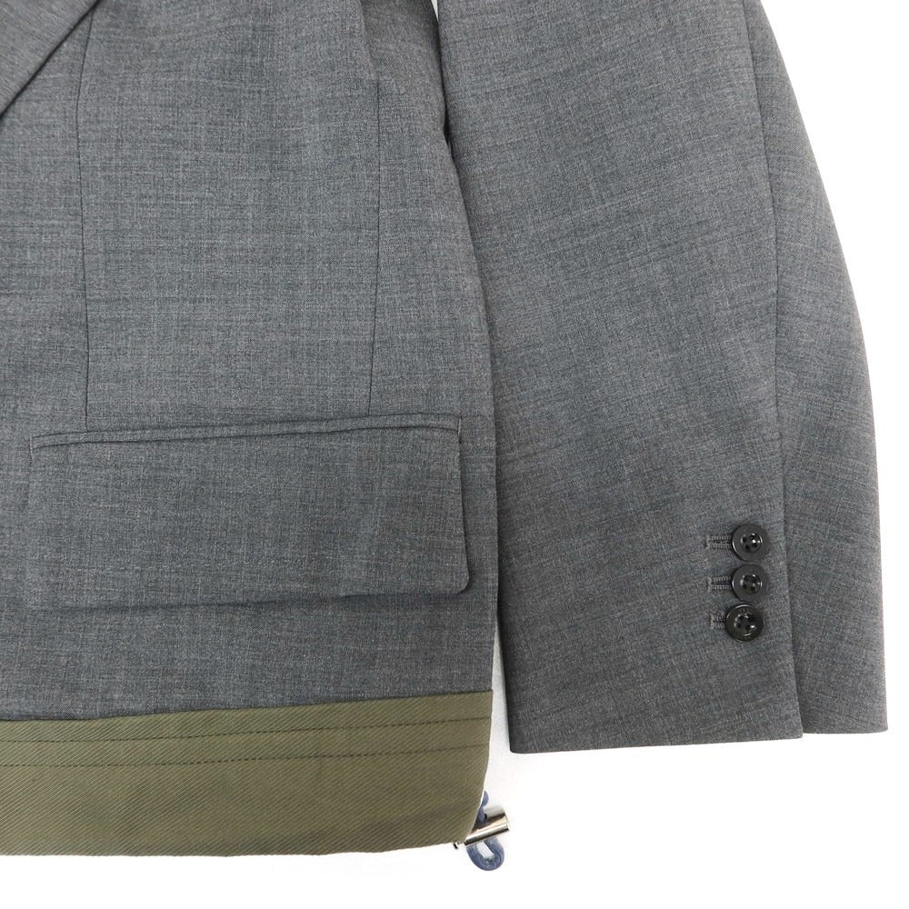 [Used] Sacai polyester wool layered casual jacket, grey [3] [Condition rank B] ​​[Men&