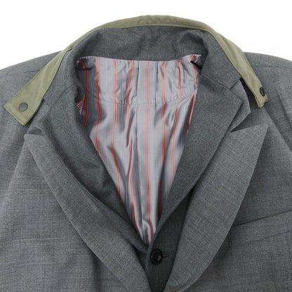 [Used] Sacai polyester wool layered casual jacket, grey [3] [Condition rank B] ​​[Men&