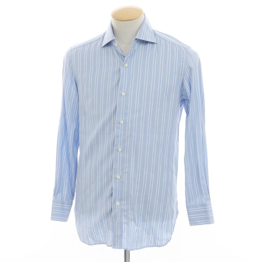 [Used] ERRICO FORMICOLA Cotton Striped Wide Collar Dress Shirt Light Blue x White [Size 38] [BLU] [S/S/A/W] [Condition Rank B] ​​[Men&