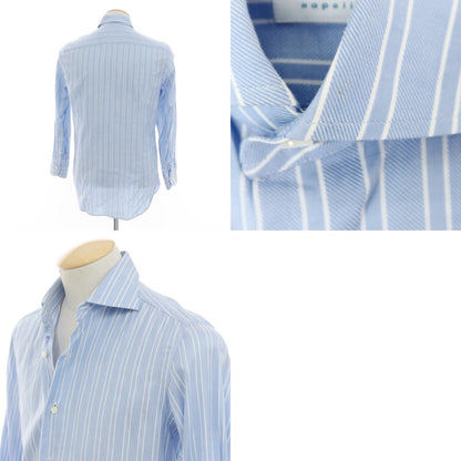 [Used] ERRICO FORMICOLA Cotton Striped Wide Collar Dress Shirt Light Blue x White [Size 38] [BLU] [S/S/A/W] [Condition Rank B] ​​[Men&