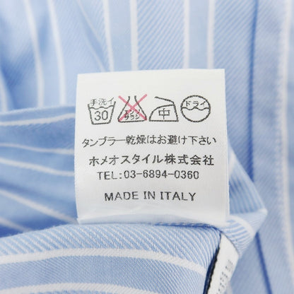 [Used] ERRICO FORMICOLA Cotton Striped Wide Collar Dress Shirt Light Blue x White [Size 38] [BLU] [S/S/A/W] [Condition Rank B] ​​[Men&