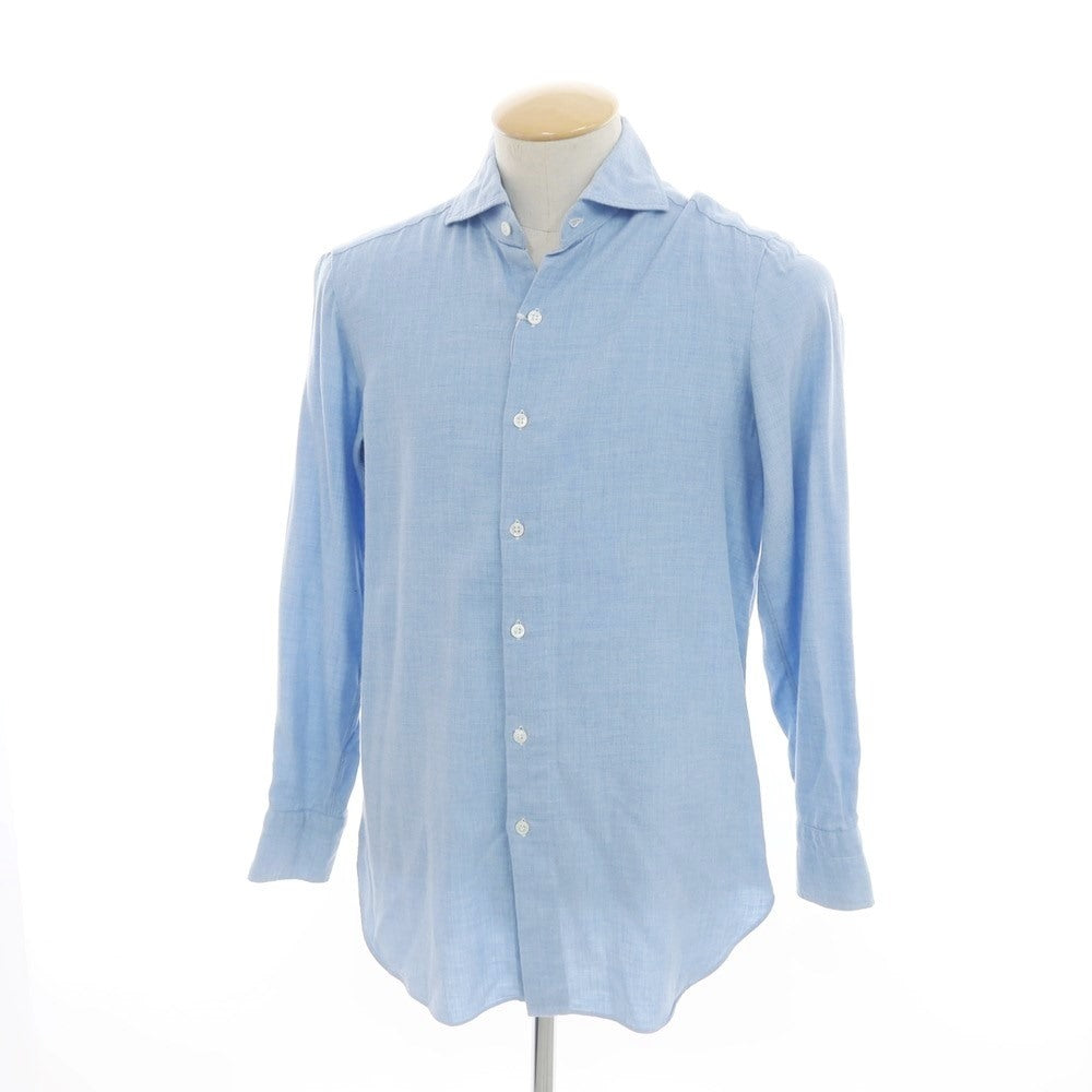 [Used] Mario Muscariello Cotton wool wide collar casual shirt light blue [Size S] [BLU] [A/W] [Condition rank D] [Men&