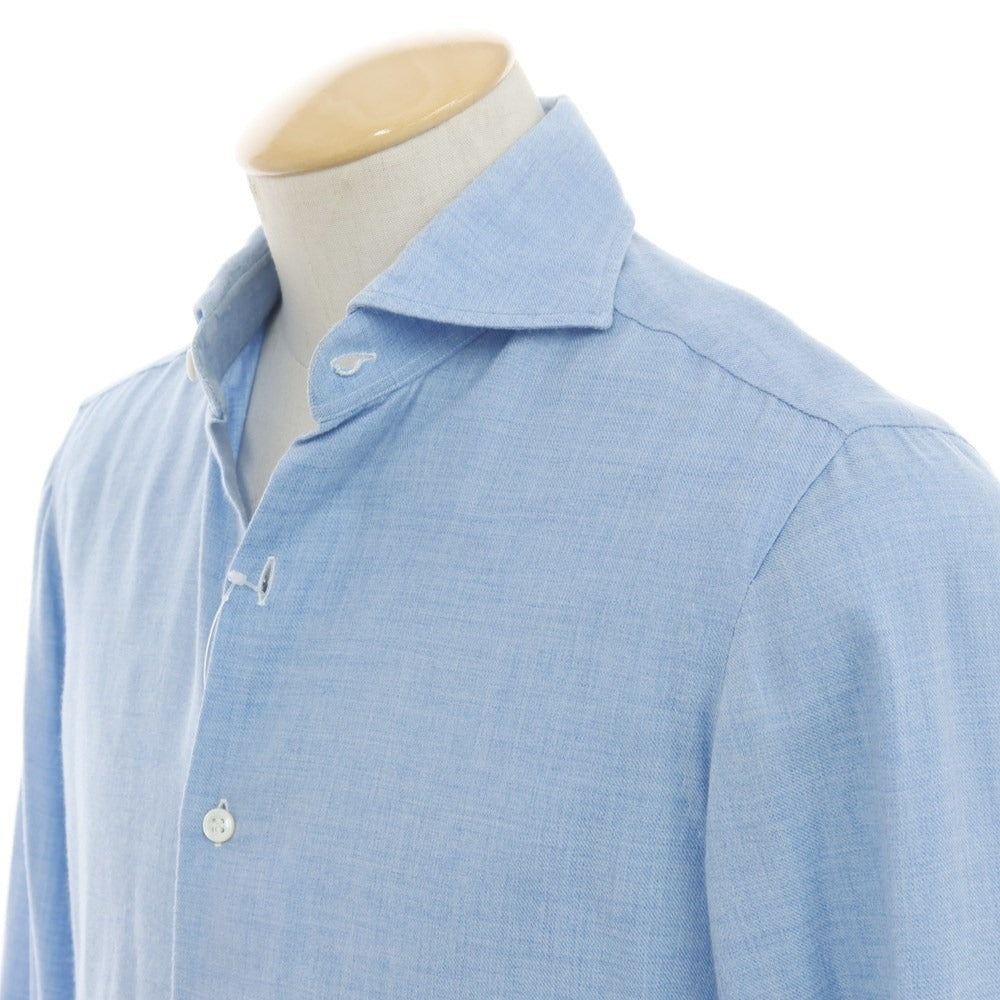 [Used] Mario Muscariello Cotton wool wide collar casual shirt light blue [Size S] [BLU] [A/W] [Condition rank D] [Men&