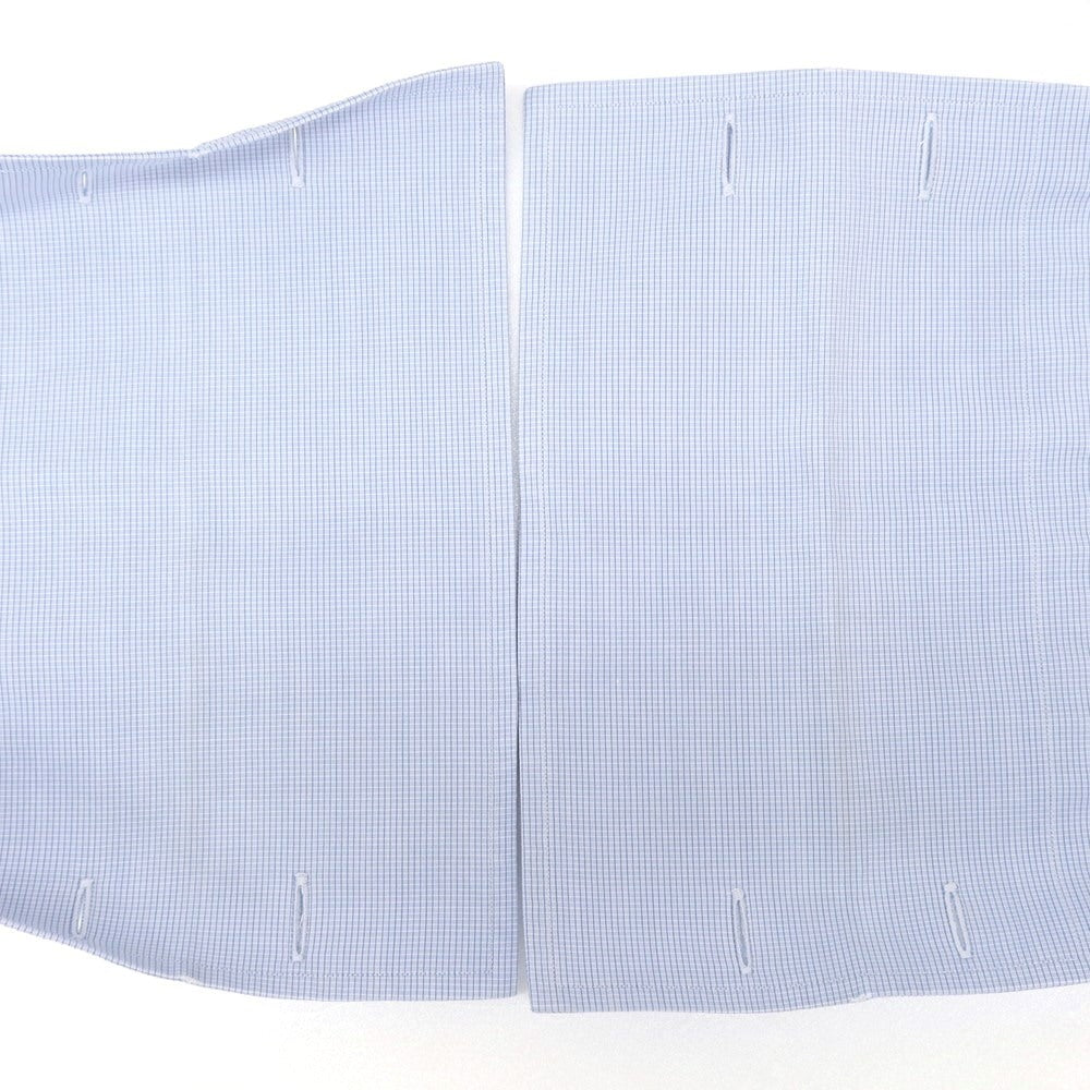 【中古】ターンブル＆アッサー Turnbull &amp; Asser コットン セミワイドカラー ドレスシャツ ホワイトxブルー【サイズ38-15】【WHT】【S/S/A/W】【状態ランクC】【メンズ】【759285】