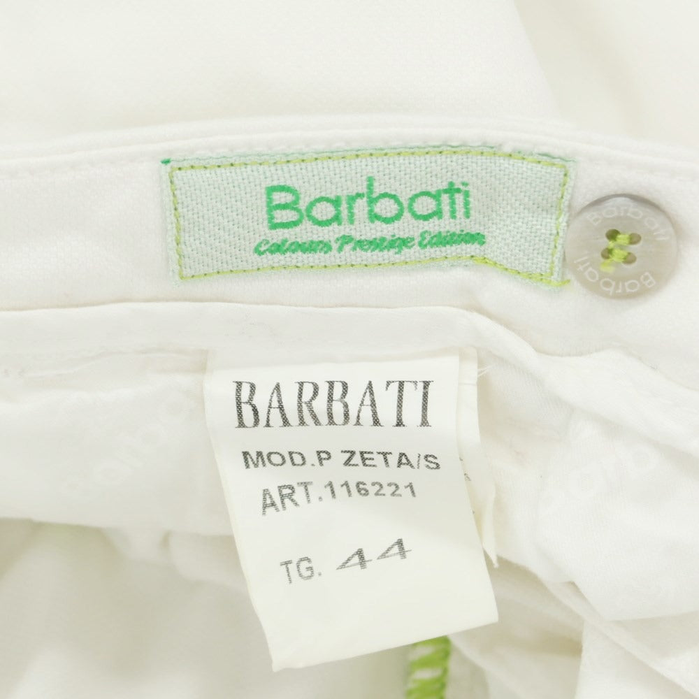 [Used] Barbati Stretch Cotton Casual Slacks Pants White [44] [Condition Rank B] ​​[Men&