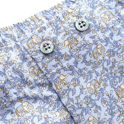 [Used] [Unused] Jim Thompson Silk Trunks Pants Light Blue x Beige [M] [Condition Rank S] [Men&