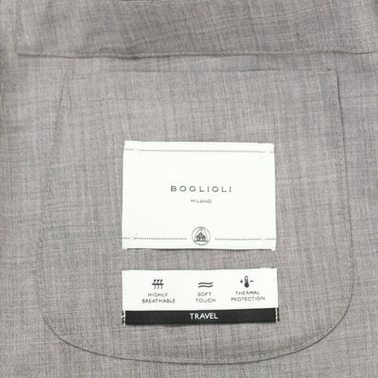 [Used] BOGLIOLI TRAVEL GONZAGA wool 3-button suit, light grey [46 Drop6] [Condition Rank B] ​​[Men&