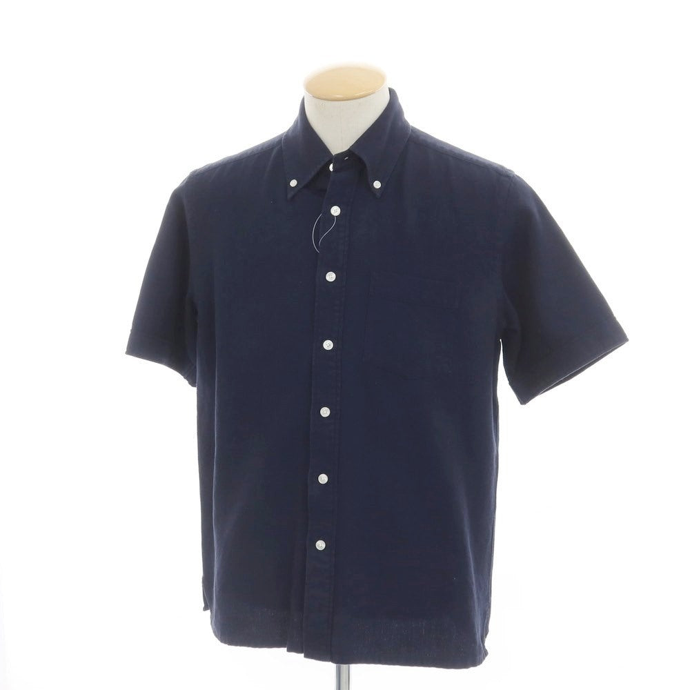 [Used] Mackintosh Philosophy MACKINTOSH PHILOSOPHY Cotton Linen Button-down Short Sleeve Shirt Navy [Size 38] [NVY] [S/S] [Condition Rank B] ​​[Men&