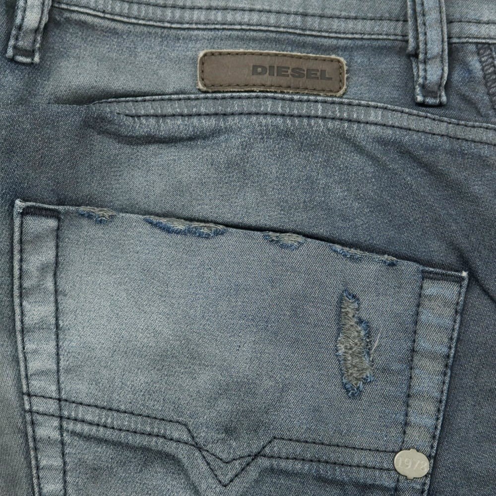 [Used] Diesel KROOLEY Repair &amp;amp; Distressed Denim Pants Jeans Navy Grey [28] [Condition Rank B] ​​[Men&