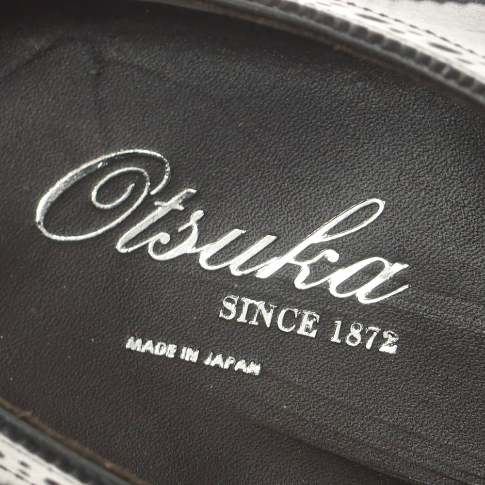 [Used] Otsuka OTSUKA Calf Leather Quarter Brogue Straight Tip Dress Shoes Black [6 1/2] [Condition Rank A] [Men&