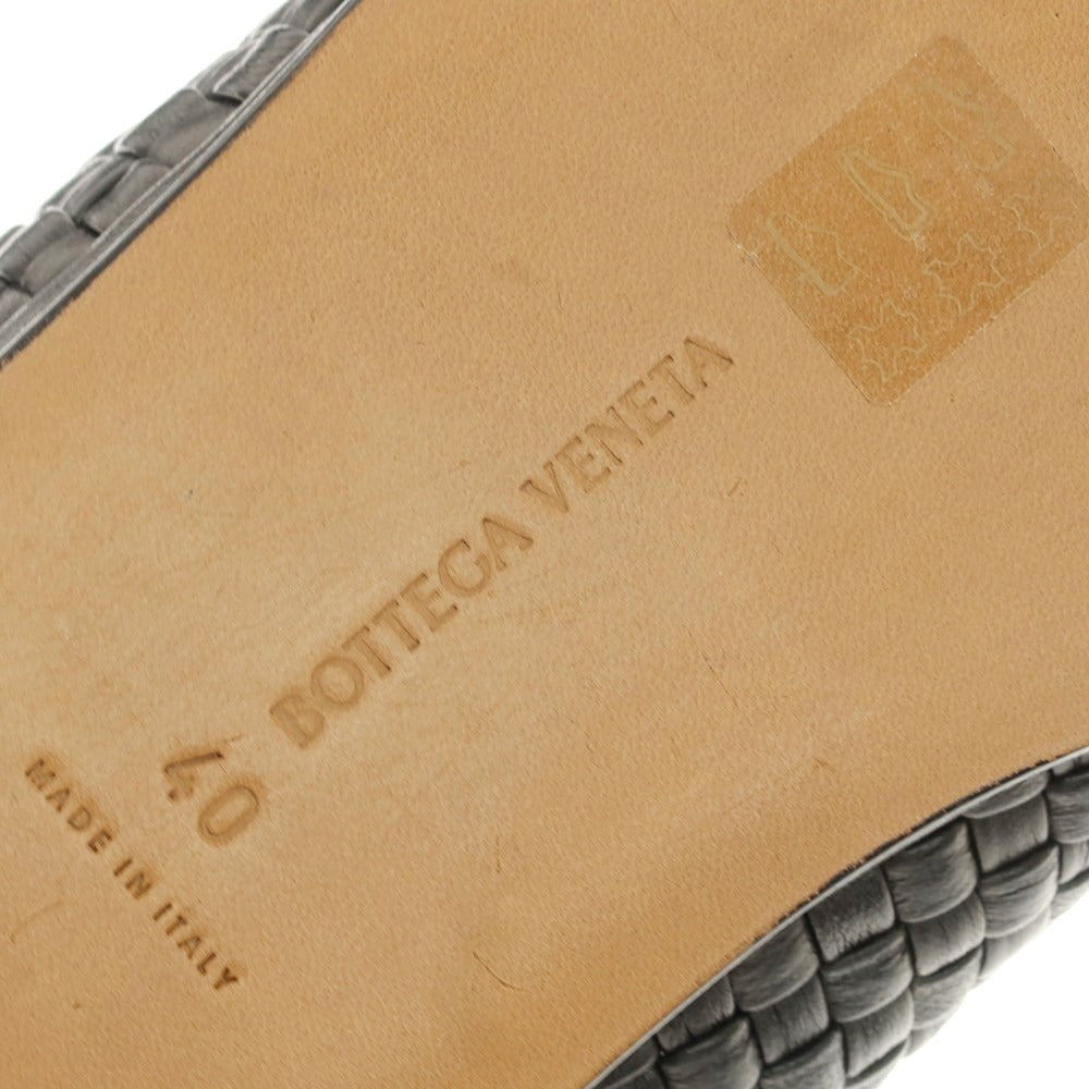 【中古】【未使用】ボッテガヴェネタ BOTTEGAVENETA イントレチャート レザー サンダル ブラック【 40 】【 状態ランクS 】【 メンズ 】