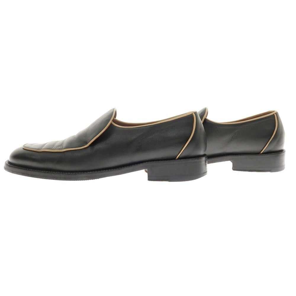 [Used] DRIES VAN NOTEN Loafers Square Toe Slip-on Loafers Black x Beige [41] [Condition Rank B] ​​[Men&