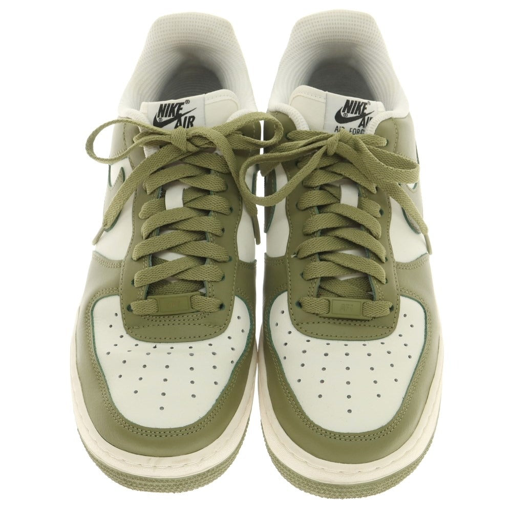 [Used] Nike NIKE NIKE BY YOU AIR FORCE 1 Leather Sneakers Olive Green x White [27cm] [Condition Rank B] ​​[Men&