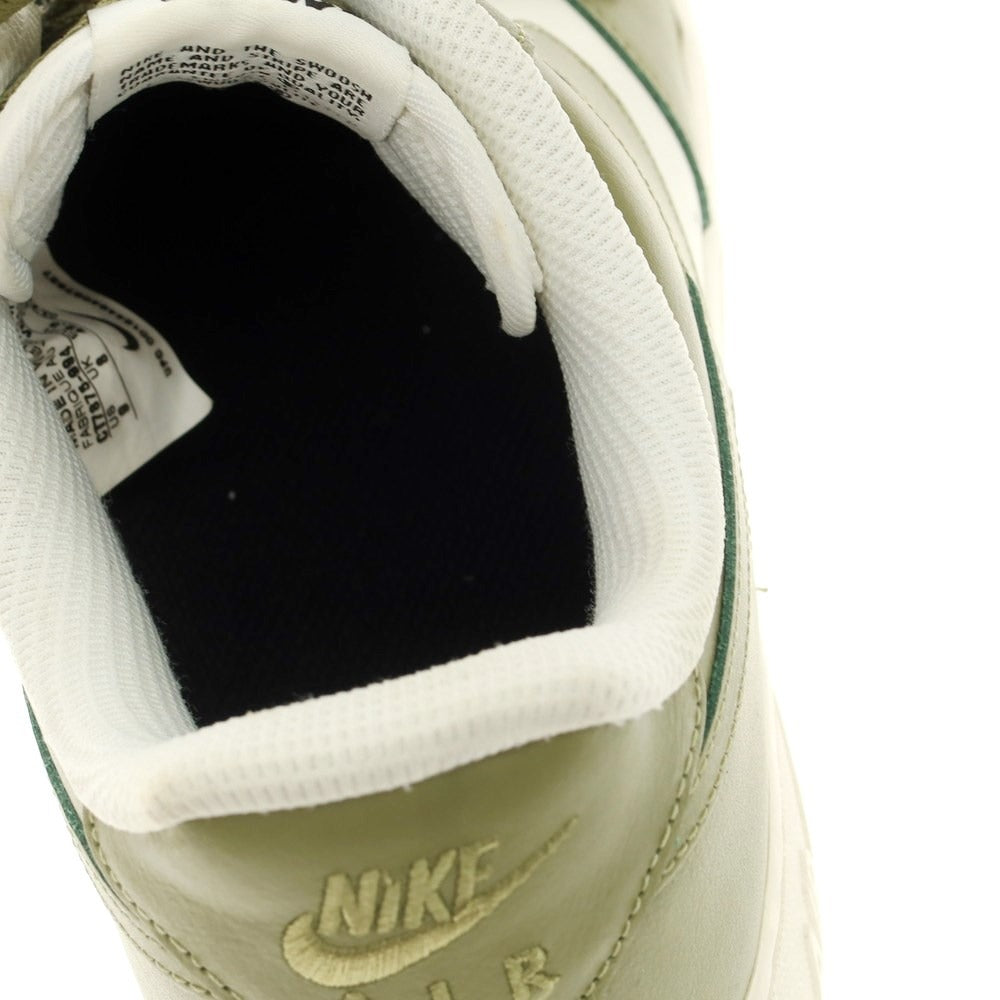 [Used] Nike NIKE NIKE BY YOU AIR FORCE 1 Leather Sneakers Olive Green x White [27cm] [Condition Rank B] ​​[Men&