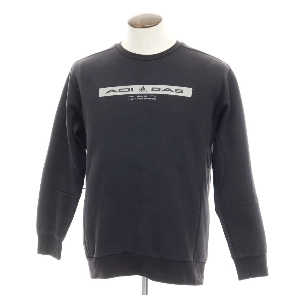 [Used] Adidas Cotton Polyester Crew Neck Sweatshirt Black [Size 2XO] [BLK] [S/S/A/W] [Condition Rank C] [Men&