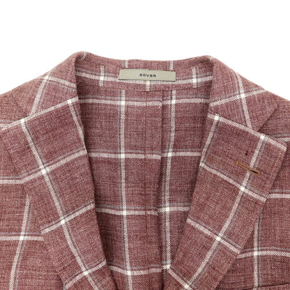 [Used] BOGLIOLI DOVER linen check tailored jacket, light burgundy x white [42] [Condition rank B] ​​[Men&