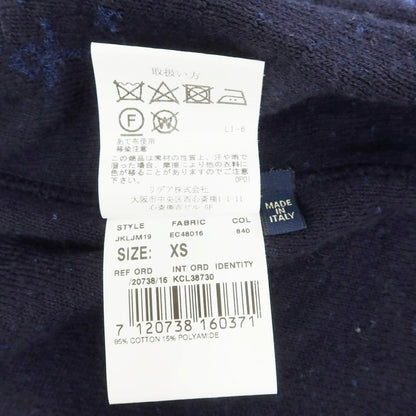 [Used] LARDINI pile cotton nylon knit jacket, navy x dark navy [XS] [Condition Rank B] ​​[Men&