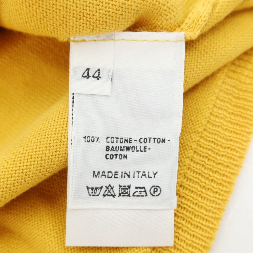 [Used] CRUCIANI High gauge cotton V-neck pullover knit Mustard yellow [Size 44] [YEL] [S/S] [Condition Rank B] ​​[Men&