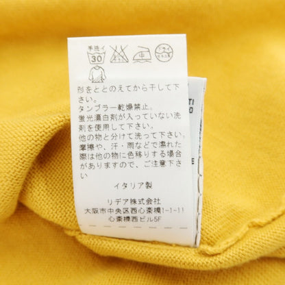 [Used] CRUCIANI High gauge cotton V-neck pullover knit Mustard yellow [Size 44] [YEL] [S/S] [Condition Rank B] ​​[Men&