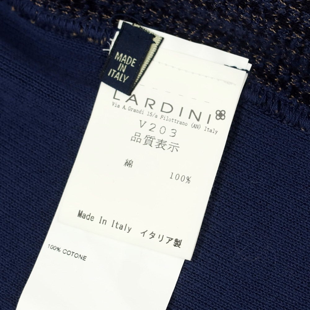 [Used] LARDINI Cotton Knit Vest Casual Gilet Navy x Brown [Size XS] [NVY] [S/S] [Condition Rank B] ​​[Men&