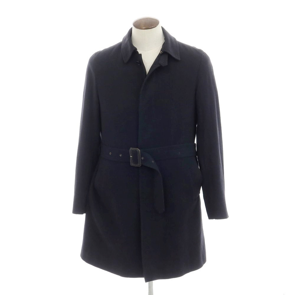 【中古】ヘルノ Herno コットンナイロンウール 中綿 ステンカラーコート ダークネイビー【 48 】【 状態ランクC 】【 メンズ 】 [EPD]