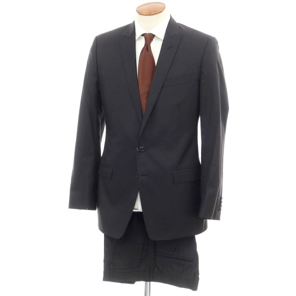 [Used] Dolce &amp;amp; Gabbana Wool Silk Striped 2-Button Suit Black [48] [Condition Rank D] [Men&