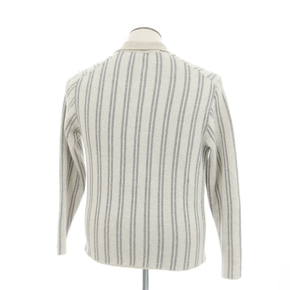 [Used] Drumohr Linen Polyester Stripe Knit Jacket Light Gray x Gray [48] [Condition Rank B] ​​[Men&