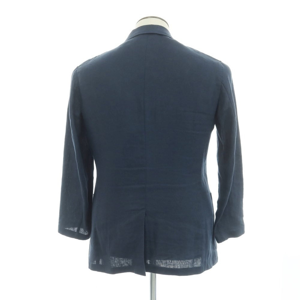 [Used] Giannetto Linen Unconstructed Casual Jacket Navy [48] [Condition Rank B] ​​[Men&