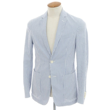 [Used] RODA Seersucker Stretch Cotton Casual Jacket Light Blue x White [48] [Condition Rank B] ​​[Men&