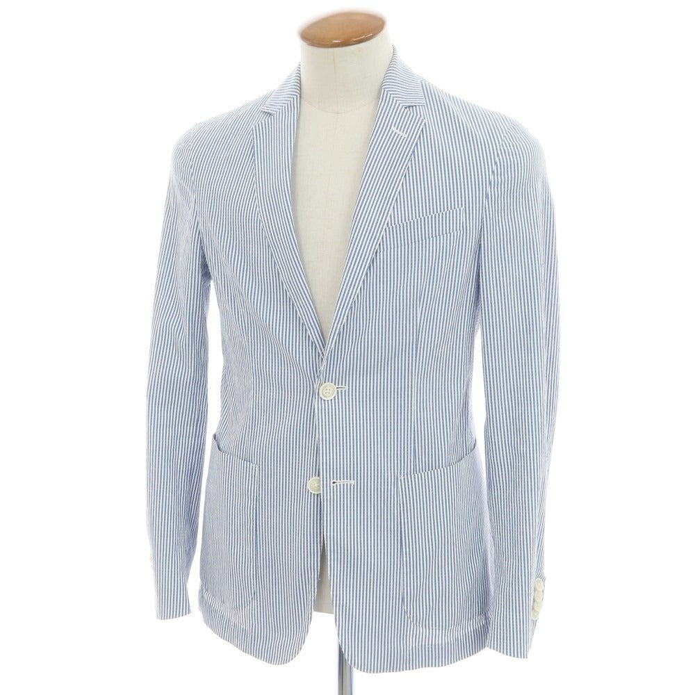 [Used] RODA Seersucker Stretch Cotton Casual Jacket Light Blue x White [48] [Condition Rank B] ​​[Men&