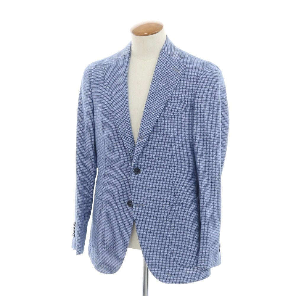 [Used] Luigi Borrelli Cotton Linen Tailored Jacket Blue x White [46] [Condition Rank B] ​​[Men&