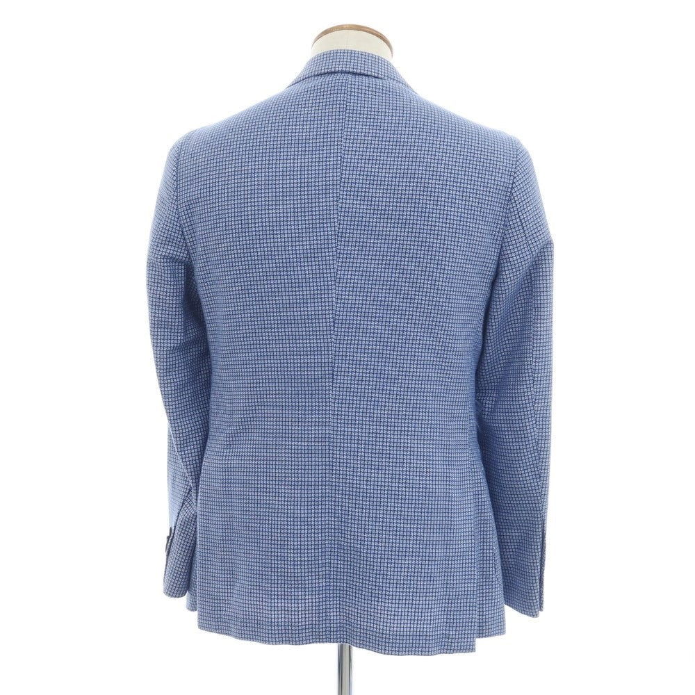 [Used] Luigi Borrelli Cotton Linen Tailored Jacket Blue x White [46] [Condition Rank B] ​​[Men&