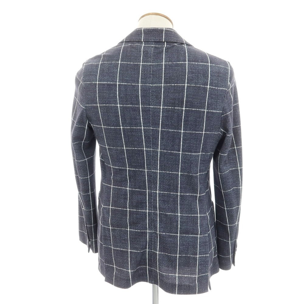 [Used] CIRCOLO 1901 Cotton Jersey Check Casual Jacket Gray x White [46] [Condition Rank B] ​​[Men&