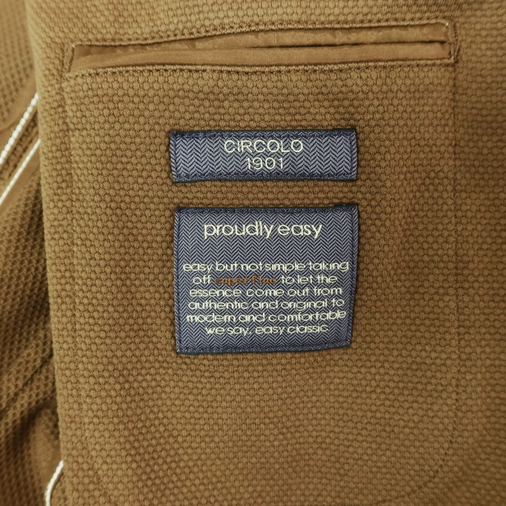 [Used] CIRCOLO 1901 Cotton Jersey Casual Jacket Brown [46] [Condition Rank B] ​​[Men&