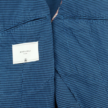 [Used] BOGLIOLI Cotton Check 3B Casual Jacket Light Blue x Navy [46] [Condition Rank B] ​​[Men&