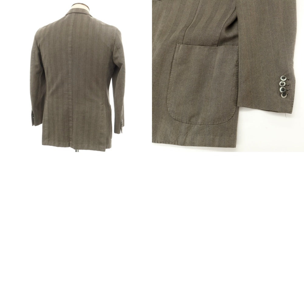 [Used] BOGLIOLI COAT Cotton Herringbone 3B Casual Jacket Warm Gray [48] [Condition Rank C] [Men&