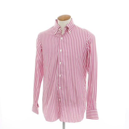 [Used] Finamore Cotton Button-down Casual Shirt Pink x White [Size 39] [PNK] [S/S/A/W] [Condition Rank B] ​​[Men&