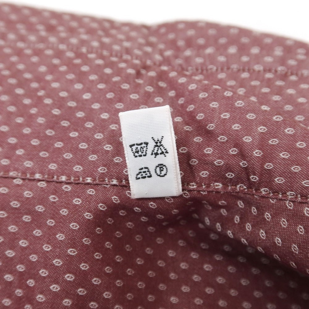 [Used] Finamore Cotton Horizontal Collar Casual Shirt Bordeaux x White [Size 40] [RED] [S/S/A/W] [Condition Rank B] ​​[Men&