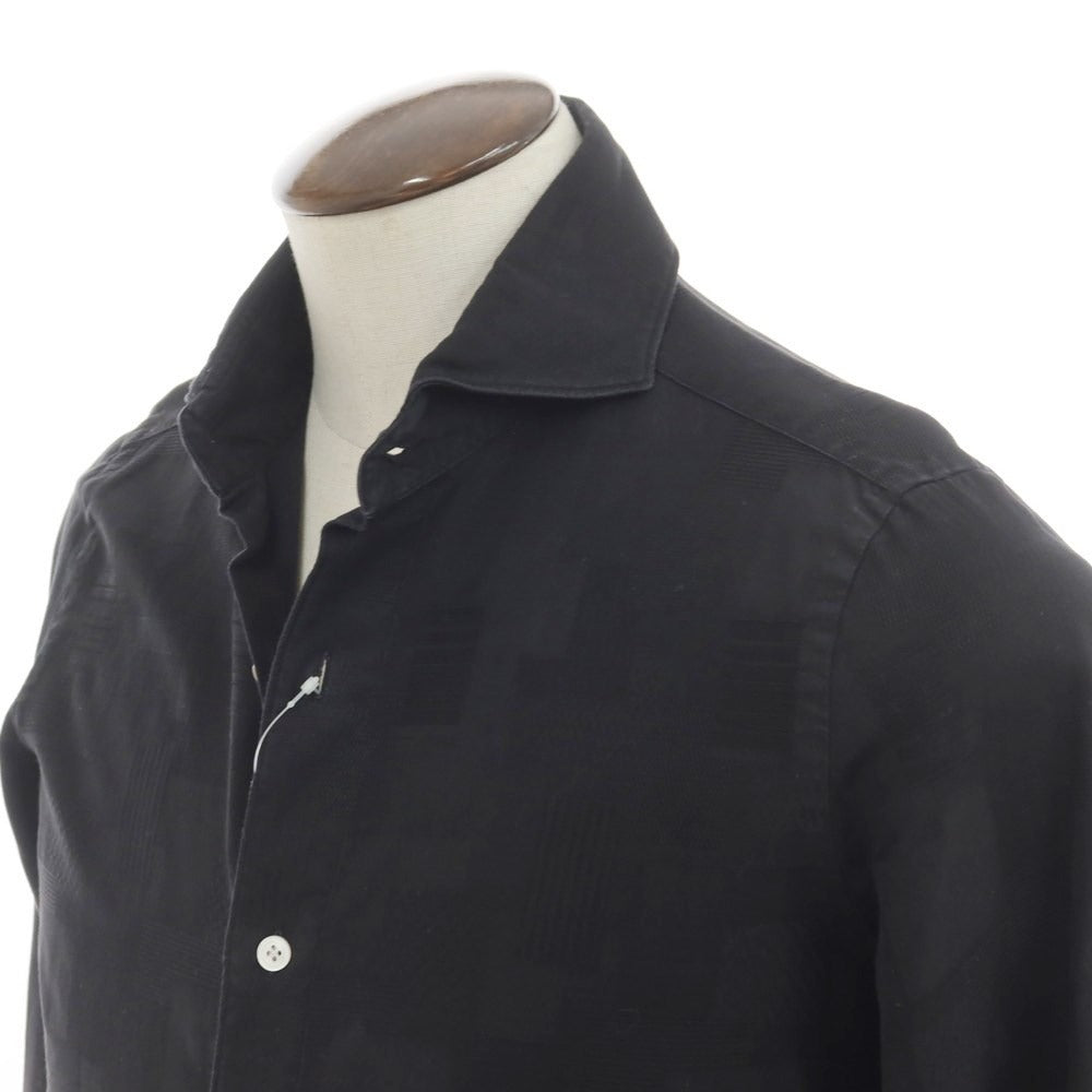 [Used] Finamore Cotton Horizontal Collar Casual Shirt Black [Size 41] [BLK] [S/S/A/W] [Condition Rank C] [Men&