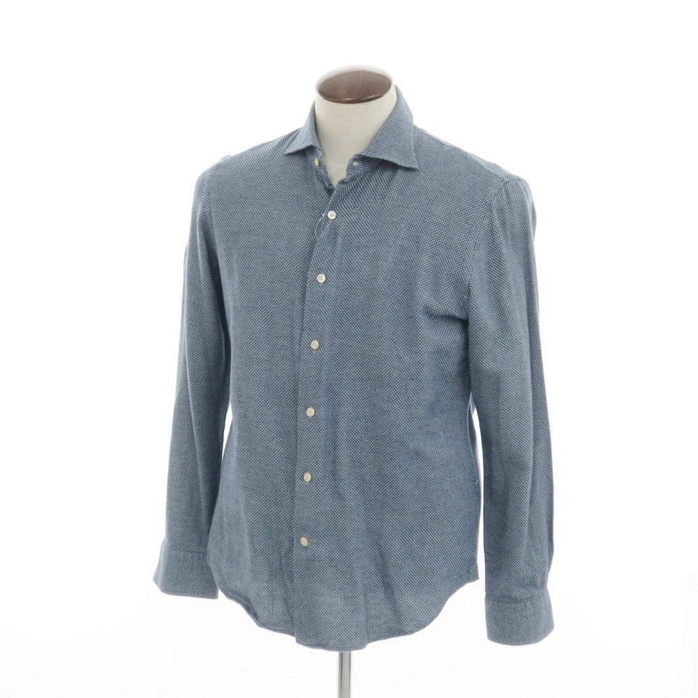 [Used] SONRISA Cotton Wide Collar Casual Shirt Navy x White [Size 41] [NVY] [S/S/A/W] [Condition Rank C] [Men&