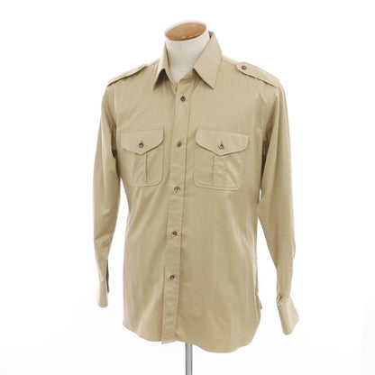 [Used] Gucci Cotton Safari Shirt Casual Shirt Beige [Size 40] [BEI] [S/S/A/W] [Condition Rank C] [Men&