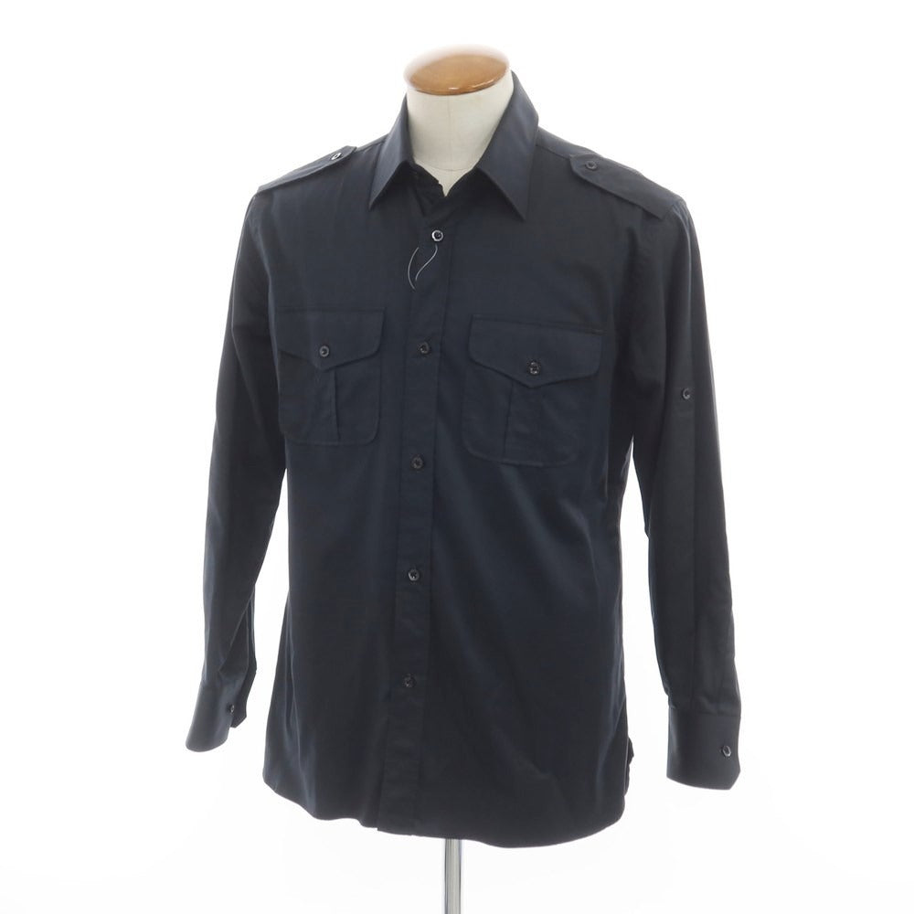 [Used] Gucci Cotton Safari Shirt Casual Shirt Black [Size 40] [BLK] [S/S/A/W] [Condition Rank C] [Men&